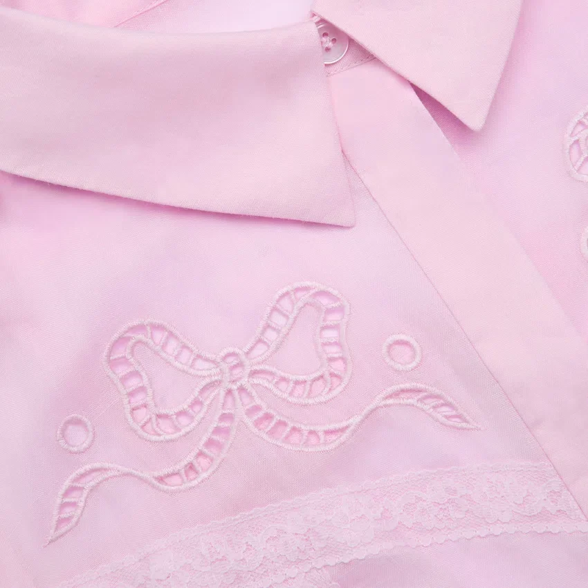 Pink Embroidered Midi Dress Pink Embroidered Midi Dress