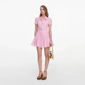 Pink Embroidered Mini Dress Pink Embroidered Mini Dress