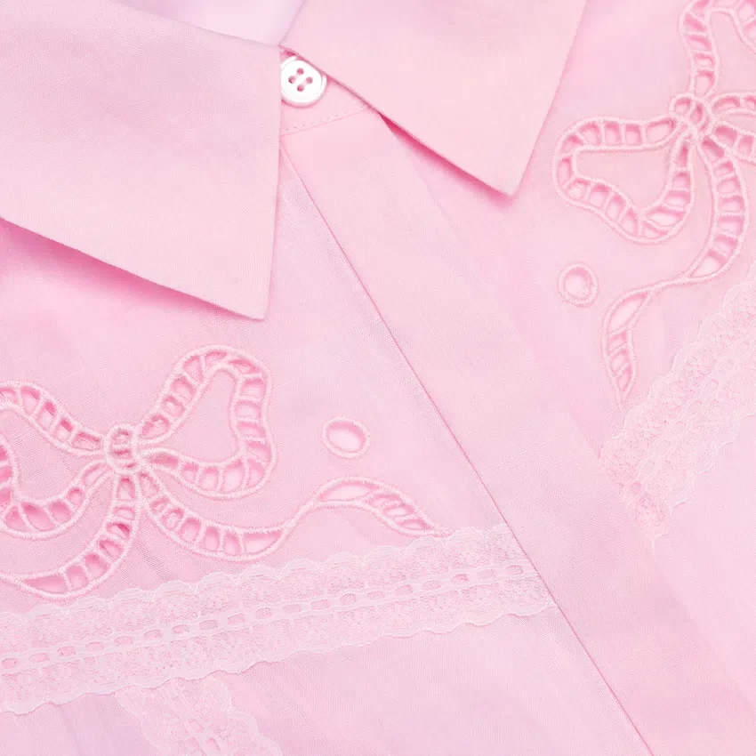 Pink Embroidered Mini Dress Pink Embroidered Mini Dress