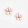 Pink Enamel Flower Earrings Pink Enamel Flower Earrings