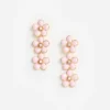 Pink Enamel Flower Tiered Earrings Pink Enamel Flower Tiered Earrings