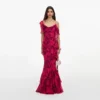 Pink Floral Ruffle Maxi Dress Pink Floral Ruffle Maxi Dress