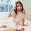 Pink Flower Embroidered Knit Top Pink Flower Embroidered Knit Top