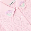 Pink Flower Embroidered Knit Top Pink Flower Embroidered Knit Top