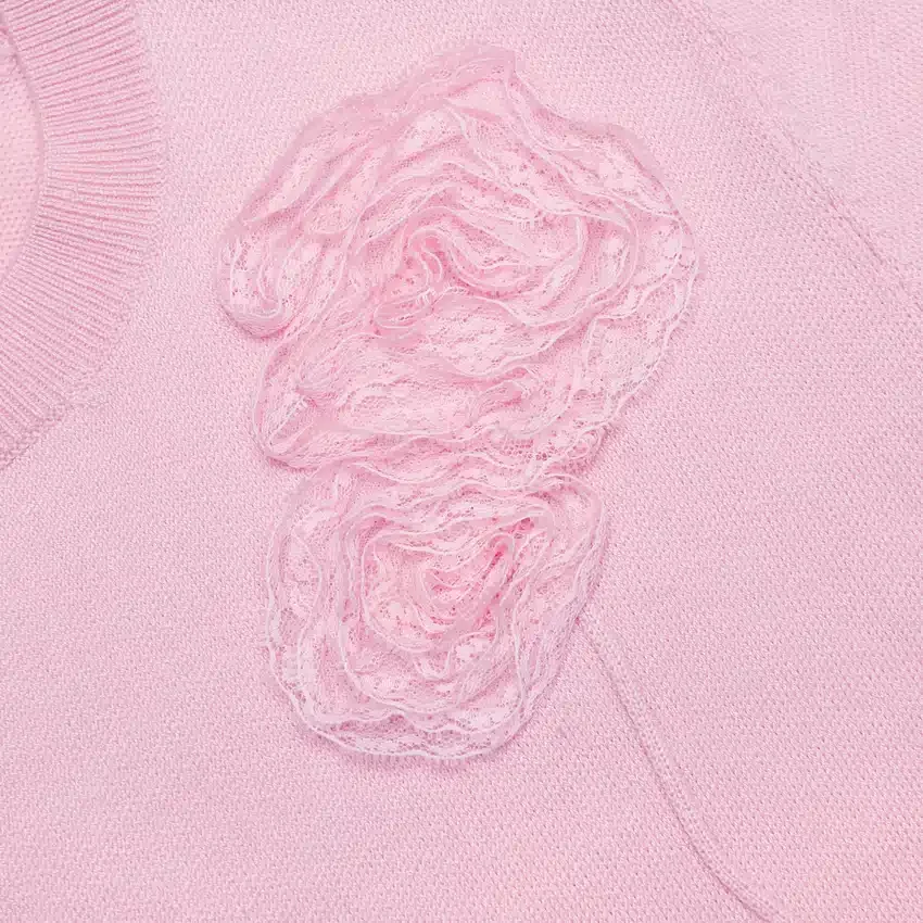 Pink Flower Knit Jumper Pink Flower Knit Jumper