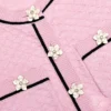 Pink Flower Knit Top