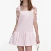 Pink Flower Taffeta Dress Pink Flower Taffeta Dress
