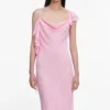 Pink Georgette Frill Maxi Dress Pink Georgette Frill Maxi Dress