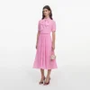 Pink Georgette Tie Neck Midi Dress Pink Georgette Tie Neck Midi Dress