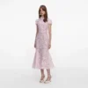 Pink Guipure Lace Midi Dress Pink Guipure Lace Midi Dress