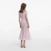 Pink Guipure Lace Midi Dress Pink Guipure Lace Midi Dress