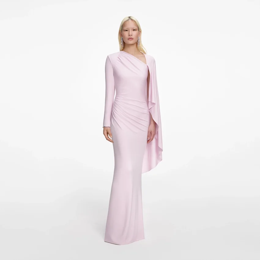 Pink Jersey Drape Maxi Dress Pink Jersey Drape Maxi Dress