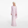Pink Jersey Drape Maxi Dress Pink Jersey Drape Maxi Dress