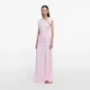 Pink Jersey Draped Maxi Dress Pink Jersey Draped Maxi Dress