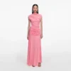 Pink Jersey Gathered Maxi Skirt Pink Jersey Gathered Maxi Skirt