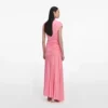 Pink Jersey Gathered Maxi Skirt Pink Jersey Gathered Maxi Skirt