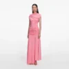 Pink Jersey Gathered Maxi Skirt Pink Jersey Gathered Maxi Skirt