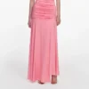 Pink Jersey Gathered Maxi Skirt Pink Jersey Gathered Maxi Skirt