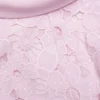 Pink Lace Scoop Back Midi Dress Pink Lace Scoop Back Midi Dress