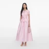 Pink Lace Taffeta Midi Dress Pink Lace Taffeta Midi Dress