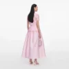 Pink Lace Taffeta Midi Dress Pink Lace Taffeta Midi Dress