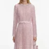 Pink Organza Lace Maxi Dress Pink Organza Lace Maxi Dress