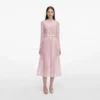 Pink Organza Lace Midi Dress Pink Organza Lace Midi Dress