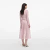 Pink Organza Lace Midi Dress Pink Organza Lace Midi Dress