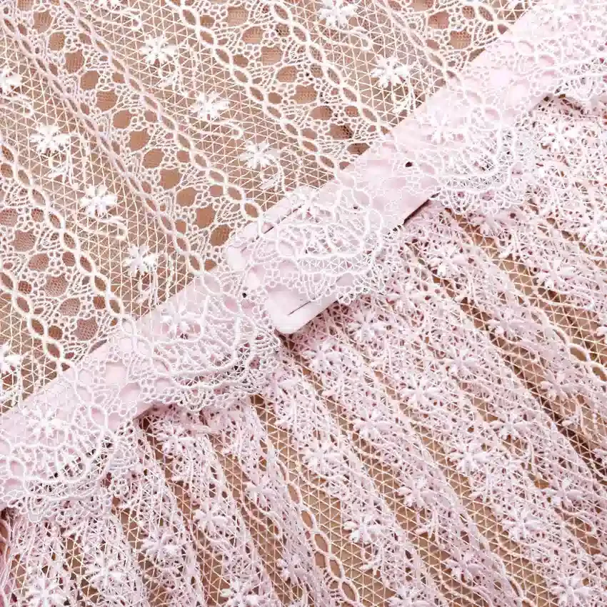 Pink Organza Lace Midi Dress Pink Organza Lace Midi Dress