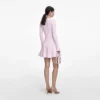 Pink Pearl Trim Knit Mini Dress Pink Pearl Trim Knit Mini Dress