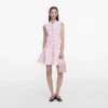 Pink Pointelle Diamante Knit Mini Dress Pink Pointelle Diamante Knit Mini Dress