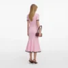 Pink Pointelle Knit Midi Dress Pink Pointelle Knit Midi Dress