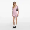 Pink Pointelle Knit Mini Dress Pink Pointelle Knit Mini Dress