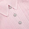 Pink Pointelle Peplum Knit Midi Dress Pink Pointelle Peplum Knit Midi Dress