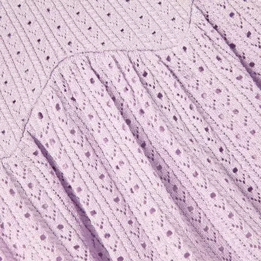 Pink Pointelle Ribbed Knit Skirt Pink Pointelle Ribbed Knit Skirt