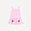 Pink Ramie Flower Embroidered Dress Pink Ramie Flower Embroidered Dress