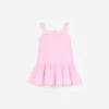 Pink Ramie Flower Embroidered Dress Pink Ramie Flower Embroidered Dress
