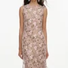 Pink Rhinestone Sequin Mesh Maxi Dress Pink Rhinestone Sequin Mesh Maxi Dress
