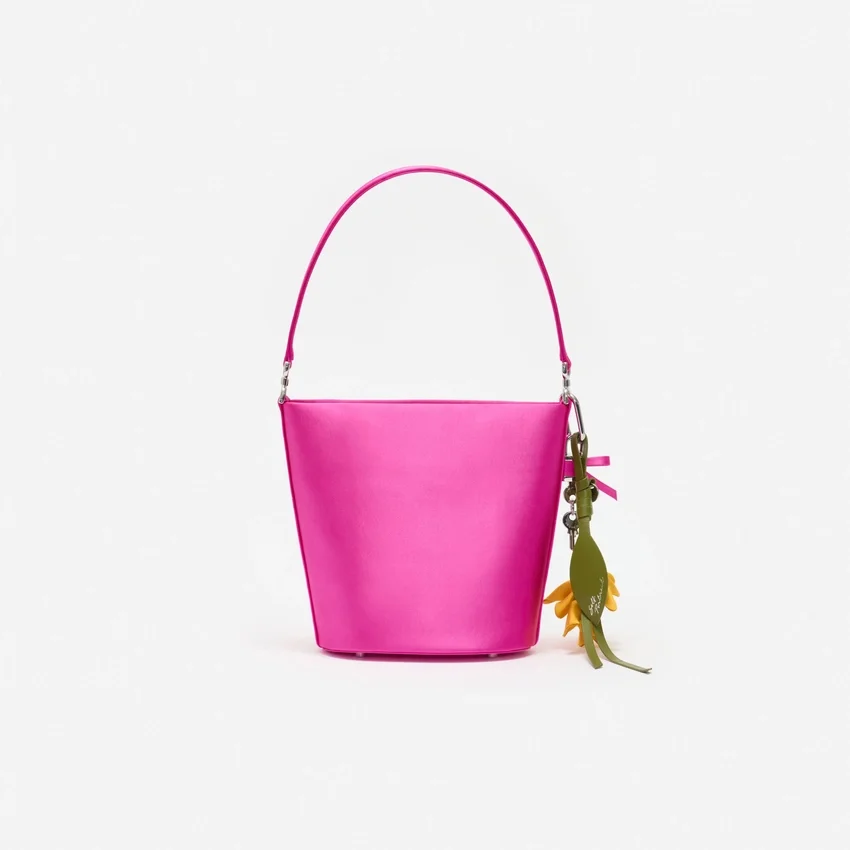 Pink Satin Bucket Bag Pink Satin Bucket Bag