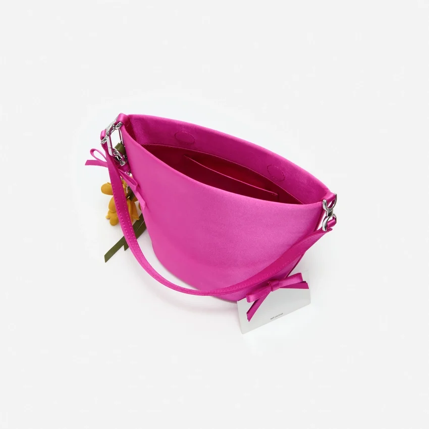 Pink Satin Bucket Bag Pink Satin Bucket Bag