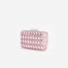 Pink Satin Crystal Clutch Bag Pink Satin Crystal Clutch Bag