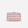 Pink Satin Crystal Clutch Bag Pink Satin Crystal Clutch Bag