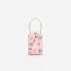 Pink Satin Floral Beaded Micro Bag Pink Satin Floral Beaded Micro Bag