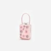 Pink Satin Floral Beaded Micro Bag Pink Satin Floral Beaded Micro Bag