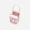 Pink Satin Floral Beaded Micro Bag Pink Satin Floral Beaded Micro Bag