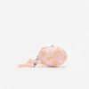 Pink Satin Floral Beaded Oval Clutch Pink Satin Floral Beaded Oval Clutch