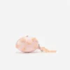 Pink Satin Floral Beaded Oval Clutch Pink Satin Floral Beaded Oval Clutch