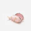 Pink Satin Floral Beaded Oval Clutch Pink Satin Floral Beaded Oval Clutch