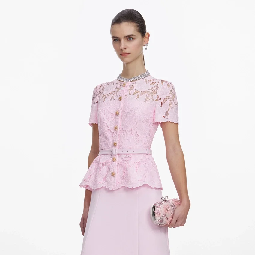 Pink Satin Floral Crystal Clutch Pink Satin Floral Crystal Clutch