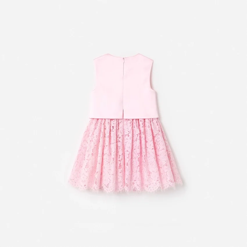 Pink Satin Lace Dress Pink Satin Lace Dress